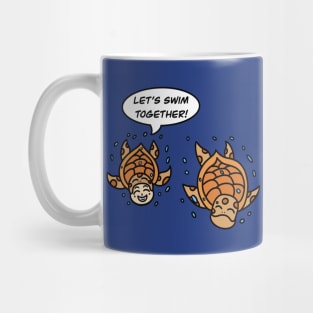 Swim with cartoon sea turtle Mug